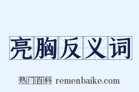 亮胸反义词是什么意思的图片